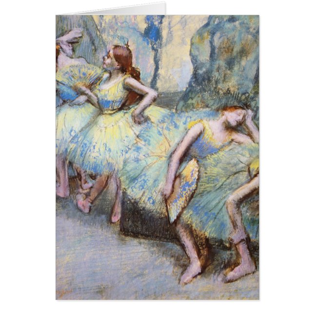 Cartão Dancer Art Dancers, Balé Degas, pintura (Frente)
