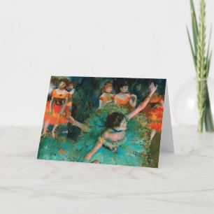 Cartão Dancers in Green by Edgar Degas