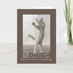 Cartão Dancing Cat Birthday Card