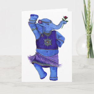 Cartão Dancing Elephant Greeting Card