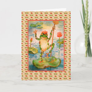 Cartão Dancing Frog Birthday Card