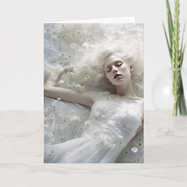 Cartão Dandelion Dreaming Mulher (Frente)