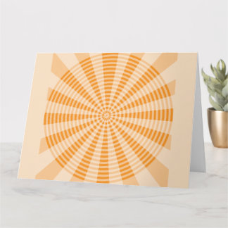 Cartão Dandelion, Espiral Laranja, Arte Abstrata Boho