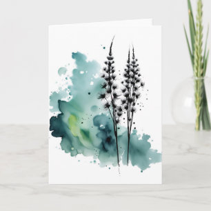 Cartão Dandelion - Flores aquarela