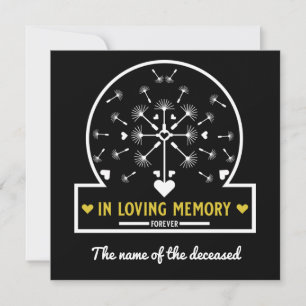 Cartão Dandelion In Wind In Loving Memory Card