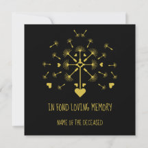 Dandelion In Wind In Loving Memory Card