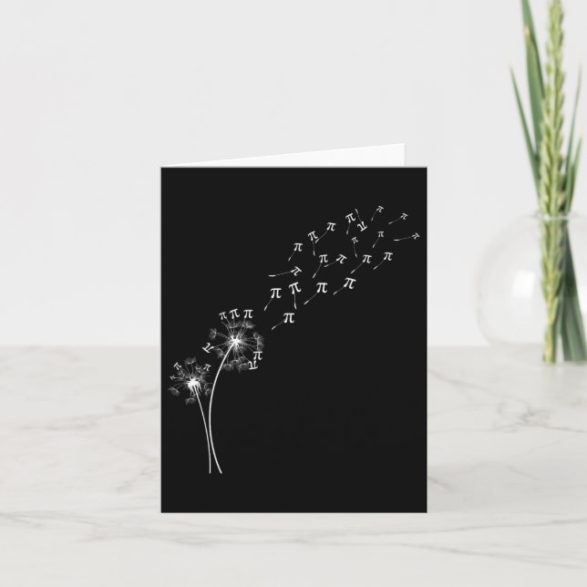 Cartão Dandelion Pi Day Floral Tree Math Mathemati (Frente)