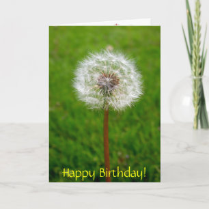 Cartão Dandelion Puff, Happy Birthday!
