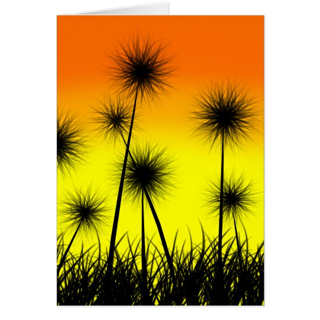 Cartão Dandelion Sunrise (Frente)