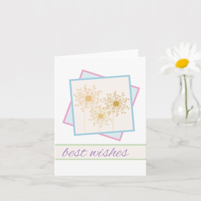 Cartão Dandelion Wish (Planta pequena)