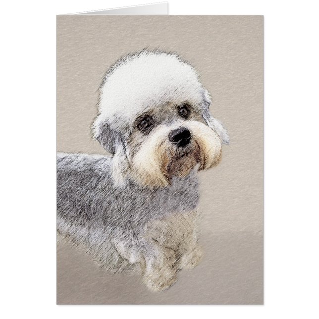 Cartão Dandie Dinmont Terrier pintando pintura original d (Frente)
