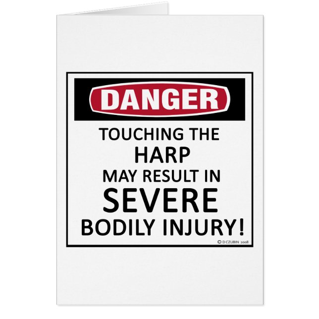 Cartão Danger Harp (Frente)