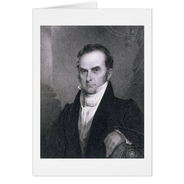Cartão Daniel Webster (1782-1852) (gravura) (Frente)