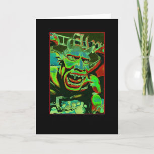 Cartão Dante's Inferno Spookhouse Psychedelic Blank Card