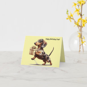 Cartão Dapple Dachshund Birthday