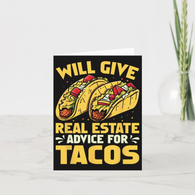 Cartão Dará Aconselhamento Imobiliário Para Tacos Engraça (Frente)