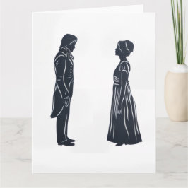 Cartão Darcy e Elizabeth Silhueta