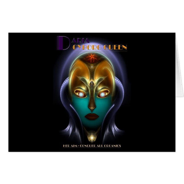 Cartão Daria Cyborg Queen (Frente Horizontal)