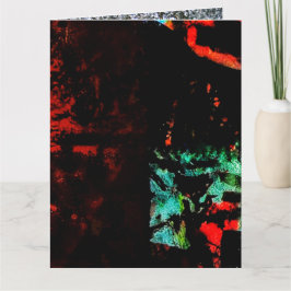Cartão Dark abstract Folded Greeting Card,Orange dark 