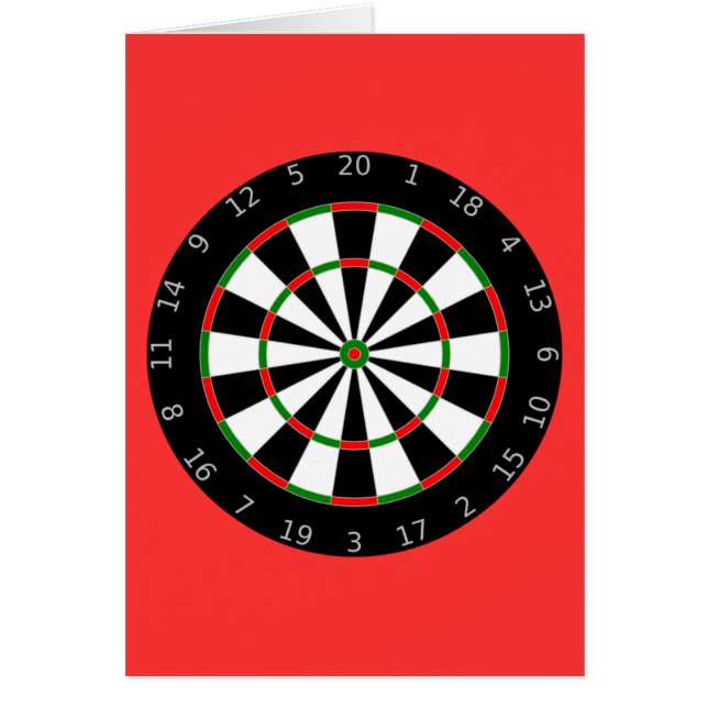 Cartão Dartboard - dardos (Frente)