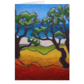 Cartão das belas artes de uma pintura original