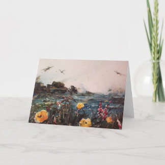 Cartão das belas artes dos Wildflowers e das