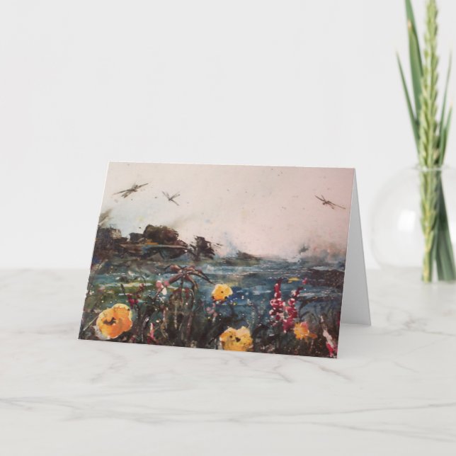 Cartão das belas artes dos Wildflowers e das (Frente)