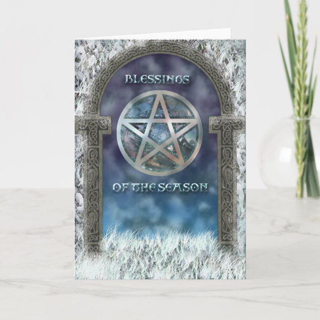 Cartão das bênçãos de Yule (Frente)