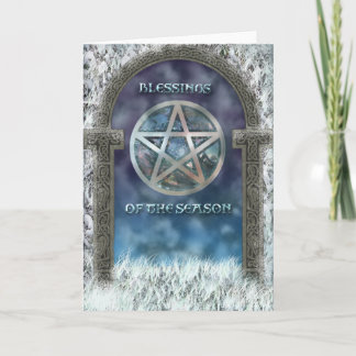 Cartão das bênçãos de Yule
