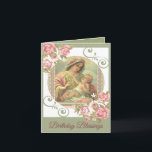 Cartão das bênçãos do aniversário de Jesus do bebê<br><div class="desc">Uma maneira bonita de abençoar alguém em seu aniversário! O chá da loja dos rosas igualmente oferece cartões de coordenação.</div>