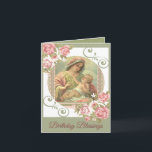 Cartão das bênçãos do aniversário de Jesus do bebê<br><div class="desc">Uma maneira bonita de abençoar alguém em seu aniversário! O chá da loja dos rosas igualmente oferece cartões de coordenação.</div>