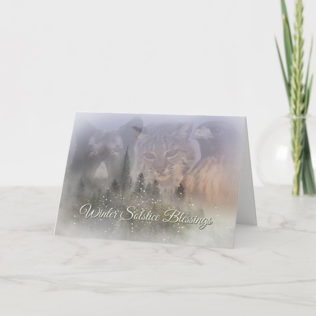 Cartão das bênçãos do solstício de inverno dos (Frente)