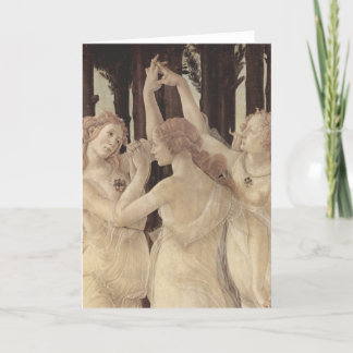 Cartão das benevolências de Botticelli três