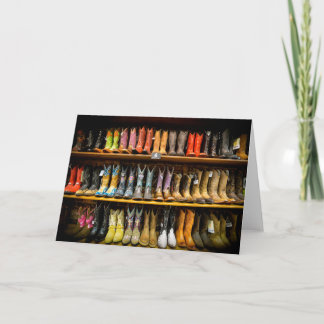 Cartão das botas de vaqueiro de Nashville