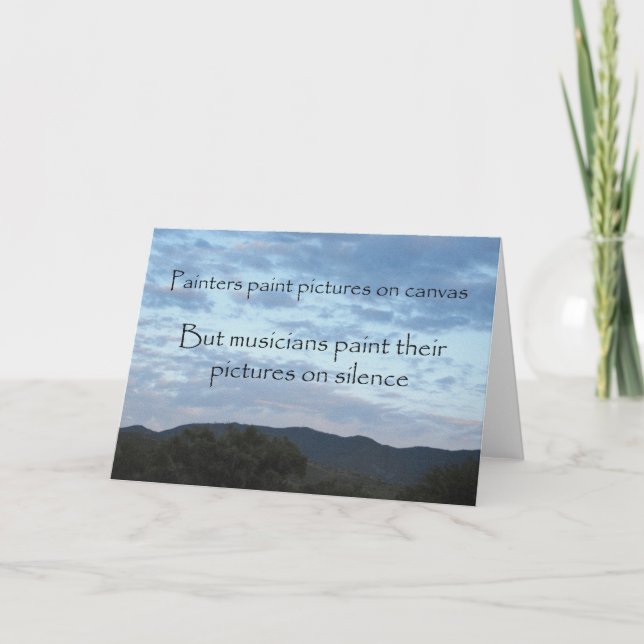 Cartão das canvas de um músico (Frente)