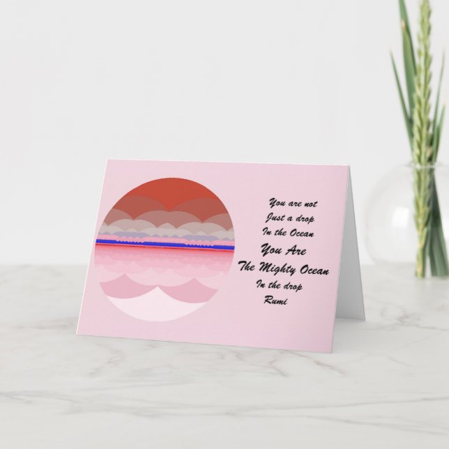 Cartão das citações de Rumi. Design da mandala do (Frente)