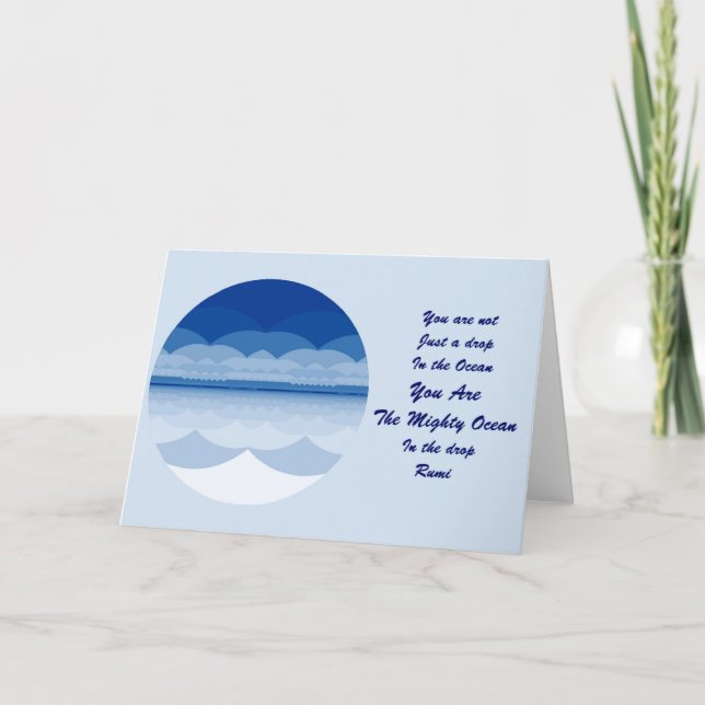 Cartão das citações de Rumi. Inspiração da mandala (Frente)