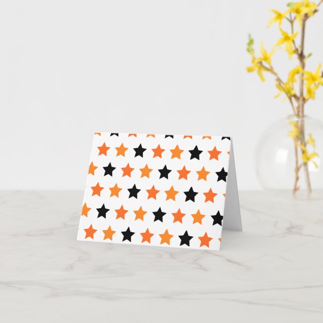 Cartão das Estrelas de Halloween (Flor Amarela)