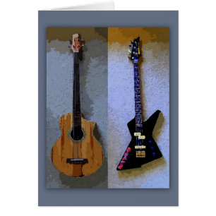Cartão das guitarra baixas
