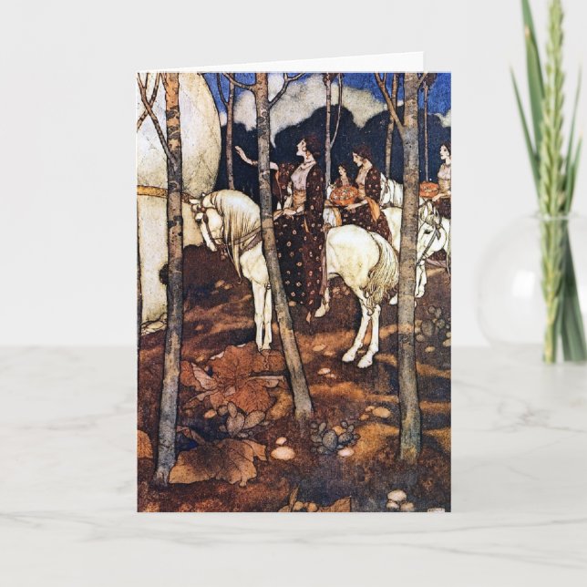 Cartão das ilustrações de livro de Edmund Dulac (Frente)