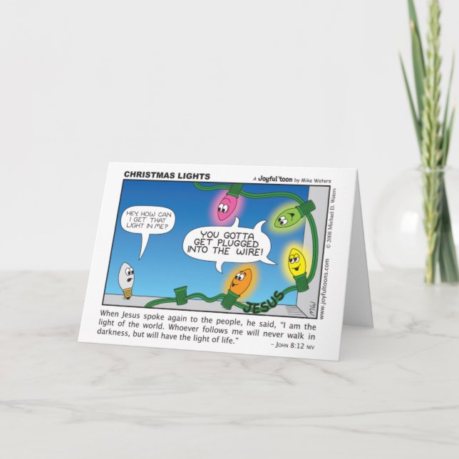 Cartão das Luzes de Natal (Frente)