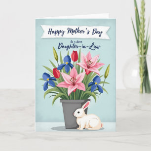 Cartão das Mães do Bunny e das Blooms