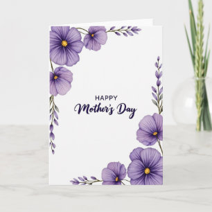 Cartão das Mães Florais Pintadas