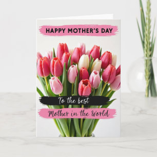 Cartão das Mães Tulipa Vibrante