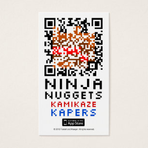 Cartão das pepitas QR de Ninja