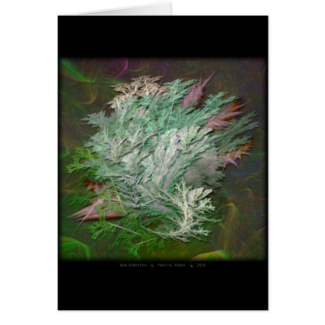 Cartão das samambaias do Fractal (Frente)