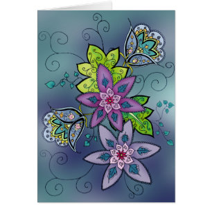 Cartão das tulipas da cerceta (vazio)