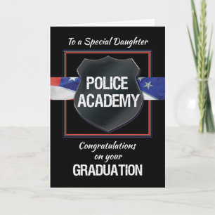 Cartão Daughter, Police Academy Graduation Congratulation