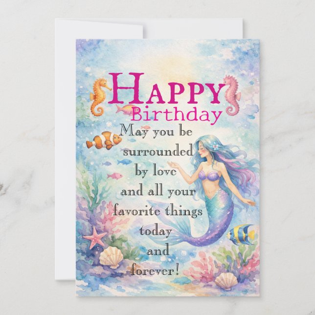 Cartão Daughter's Birthday Flat Card (Frente)