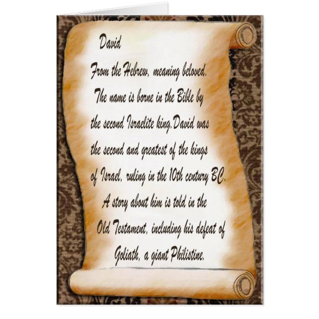 Cartão David (Frente)